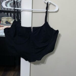 Black going out top